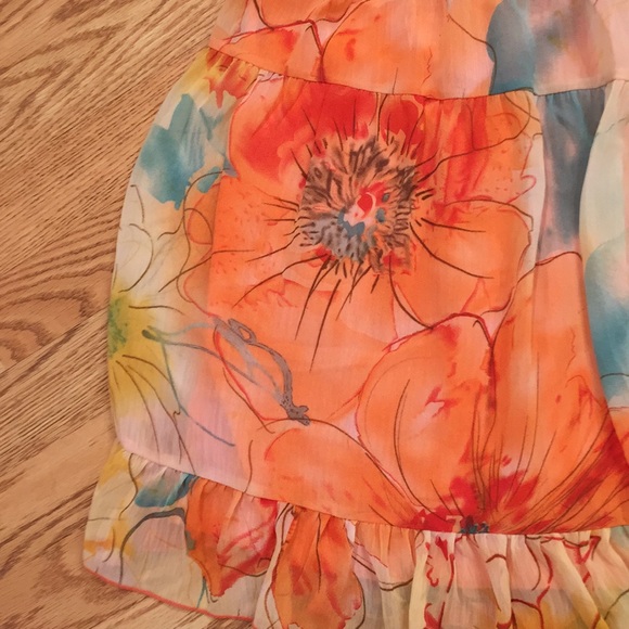 Wrapper floral skirt with built-in slip - Picture 2 of 4